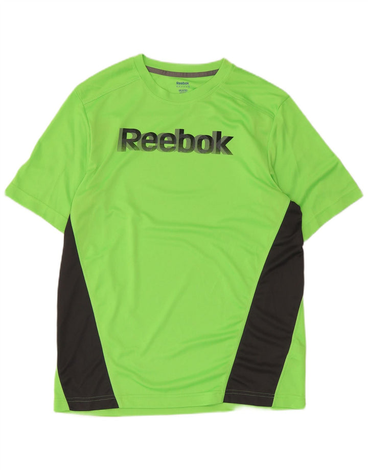Reebok muška grafička majica kratkih rukava srednje zelene boje od poliestera