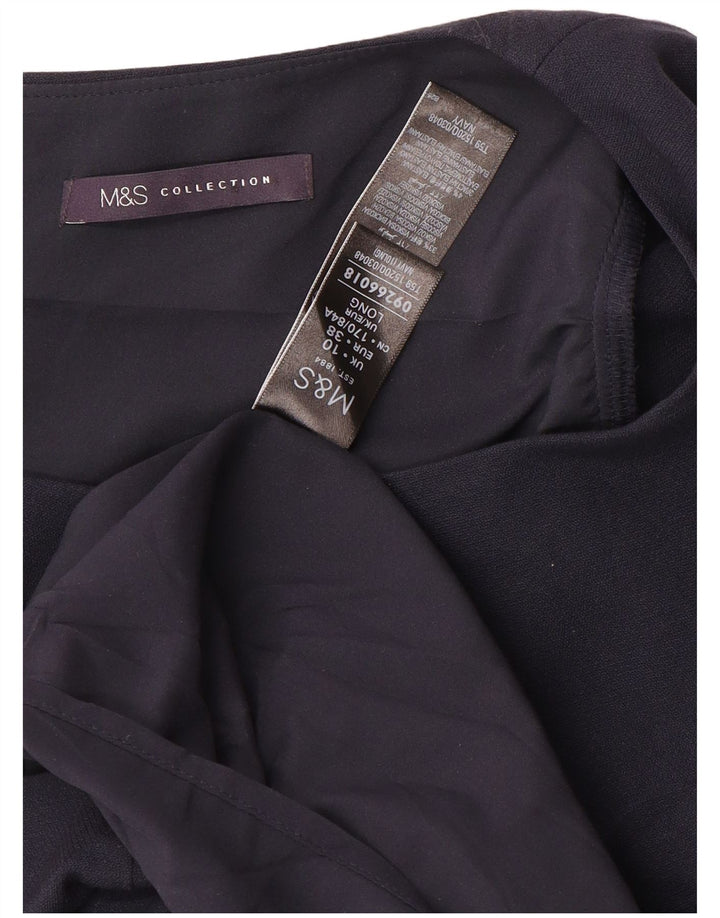 Marks & Spencer ženska haljina uz kroj UK 10 Mala tamnoplava poliester