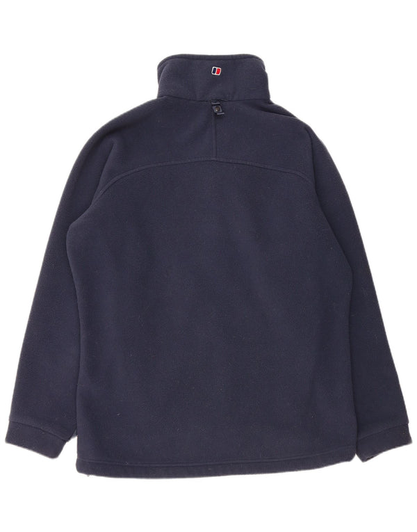 Berghaus Womens Fleece Jacket UK 14 Large Navy Blue Polyester