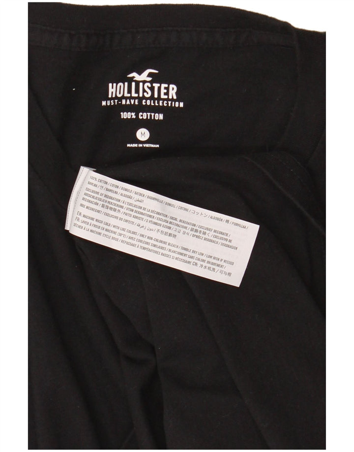 HOLLISTER Mens T-Shirt Top Medium Black Cotton
