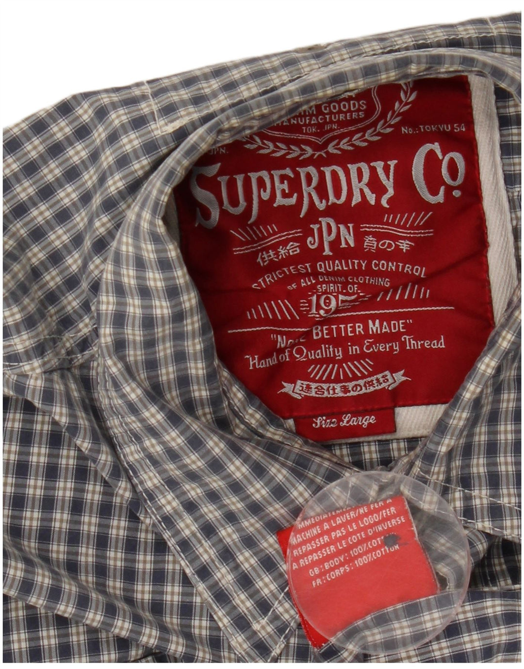 Superdry muška košulja veliki plavi karirani pamuk