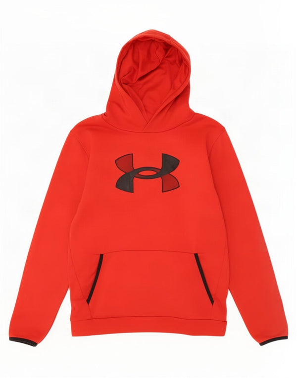Under Armour Boys Graphic Hoodie Džemper 13-14 godina XL Crveni poliester
