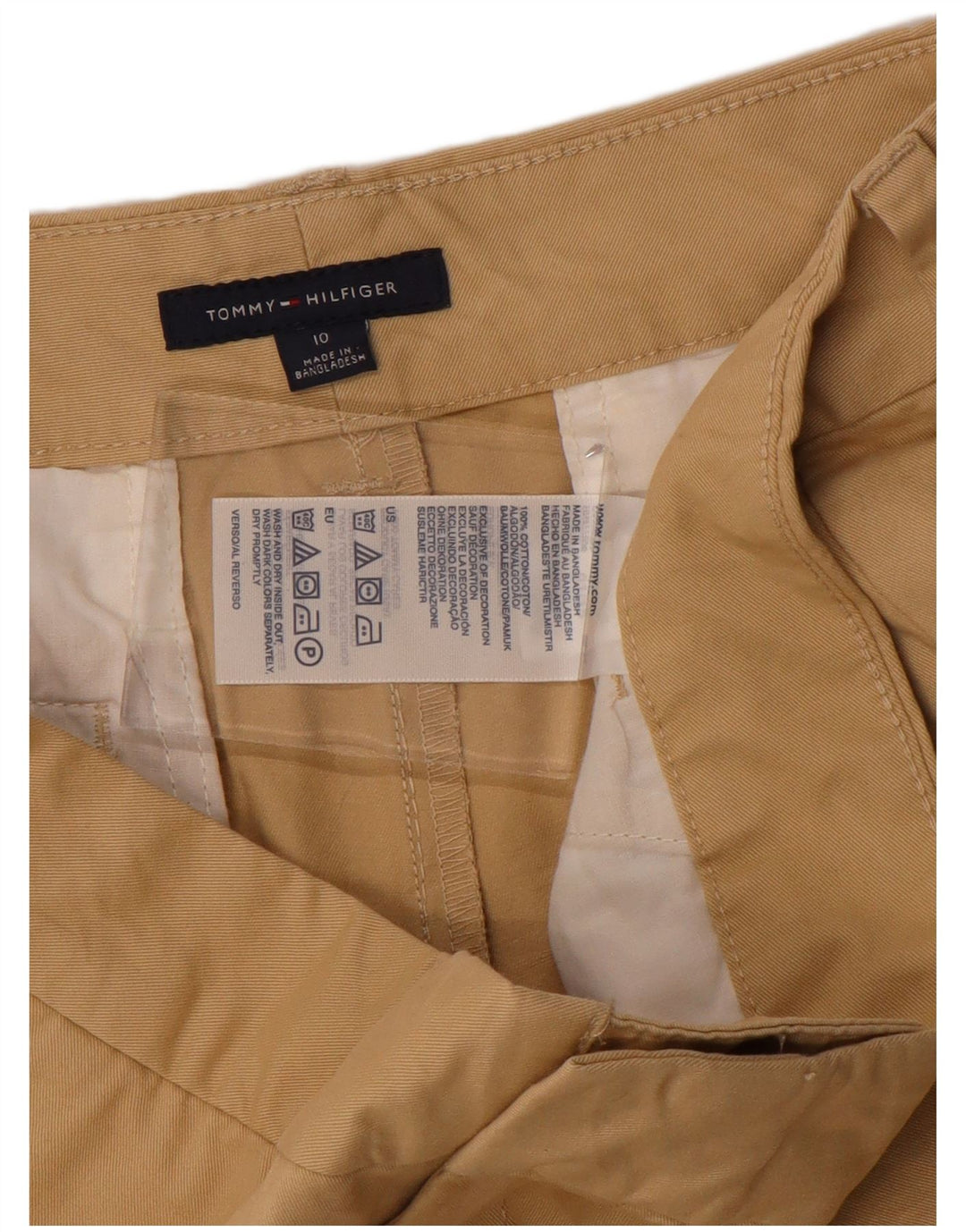 TOMMY HILFIGER Ženske chino kratke hlače US 10 Large W34 Bež pamuk