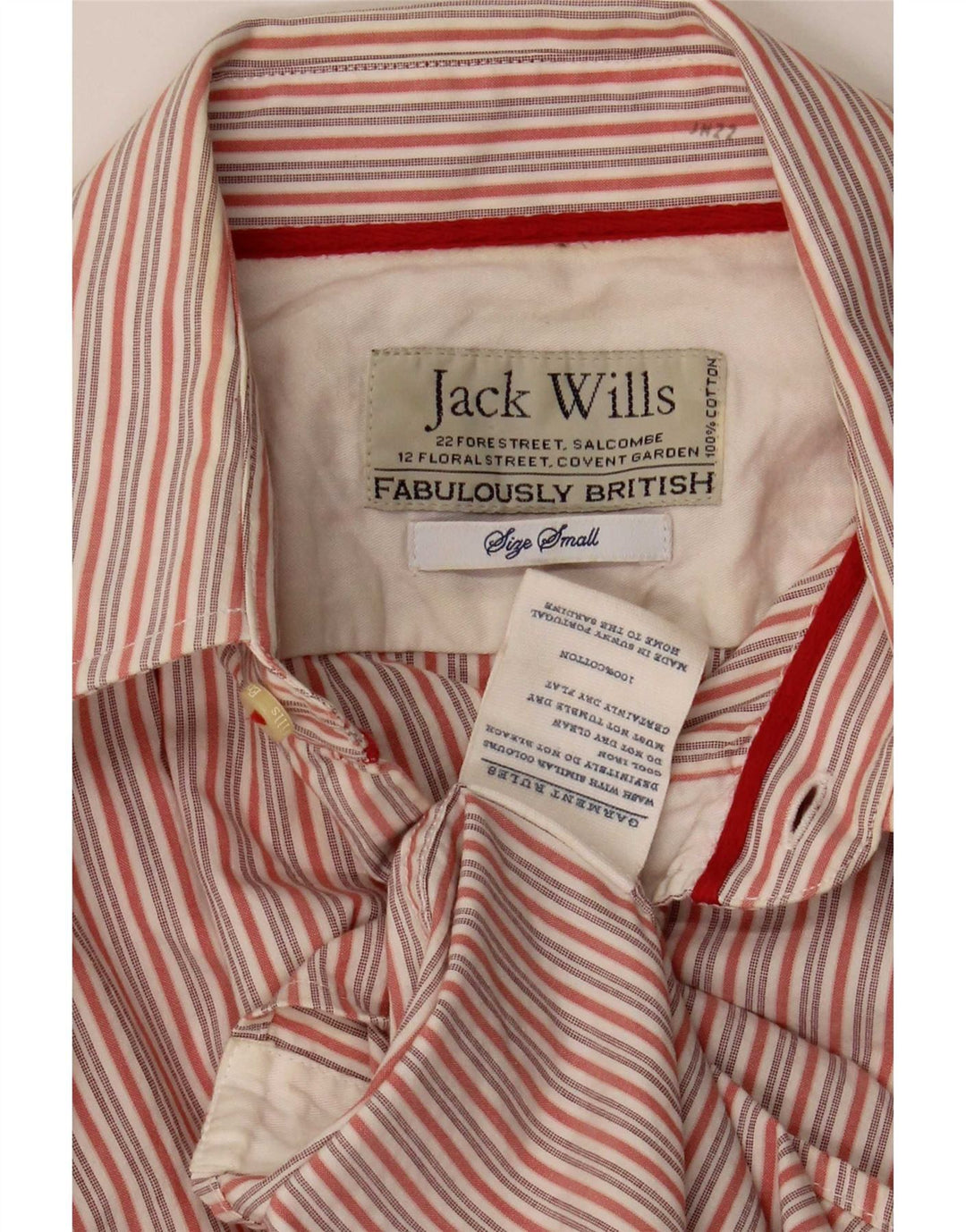 Jack Wills muška košulja na male crvene pruge, pamuk