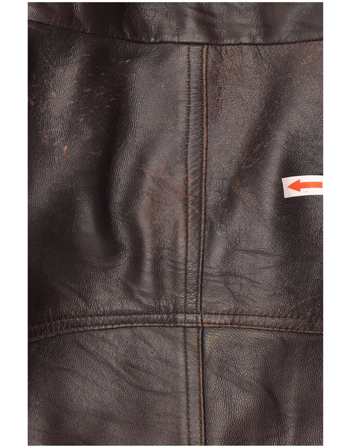 Vintage muška kožna jakna UK 44 2XL crna koža