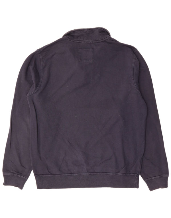 CREW CLOTHING Muška majica s izrezom s patentnim zatvaračem Veliki tamnoplavi pamuk