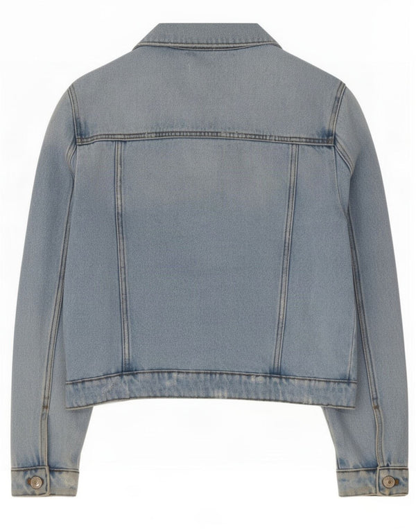 Zara Girls Distressed Denim jakna 11-12 godina plavi pamuk