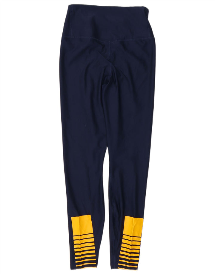 NIKE Ženske Dri Fit Leggings UK 12 Medium tamnoplavi poliester