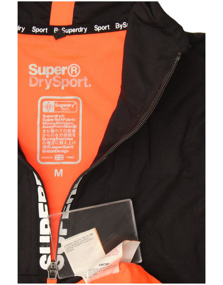 Gornji dio trenirke Superdry Graphic Zip Deck Pulover srednje crne boje
