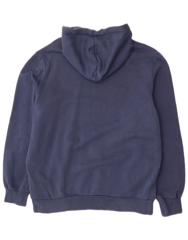 PUMA Mens Graphic Hoodie Jumper Medium Navy Blue Cotton