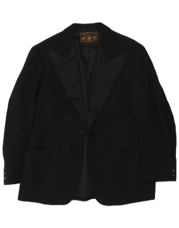 Vintage Womens Blazer Jacket UK 14 Medium Black