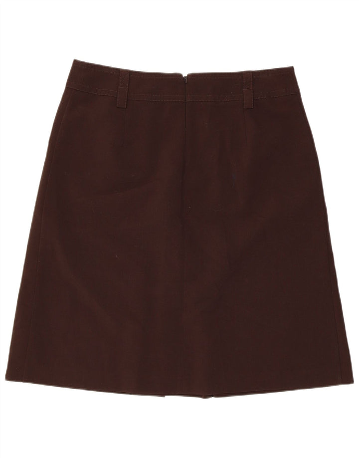 Marks & Spencer ženska suknja A-kroja UK 14 velika W34 smeđi poliester