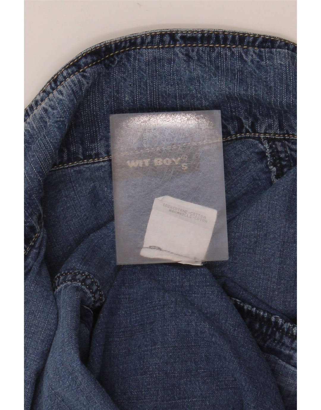 Wit Boy ženska traper haljina bez rukava UK 10 Mala plava pamuk