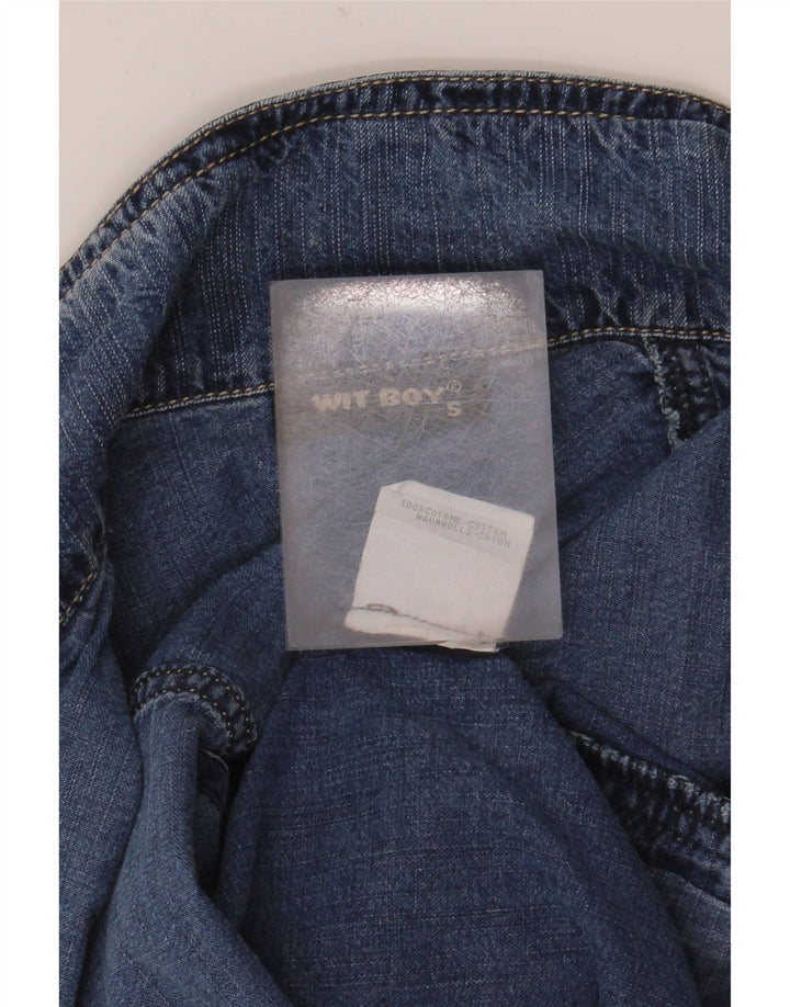 Wit Boy ženska traper haljina bez rukava UK 10 Mala plava pamuk