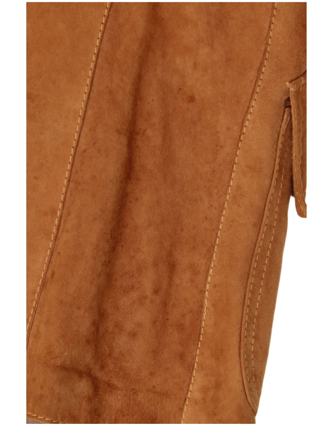 VINTAGE Ženska jakna od brušene kože s 3 gumba IT 42 Srednje smeđa