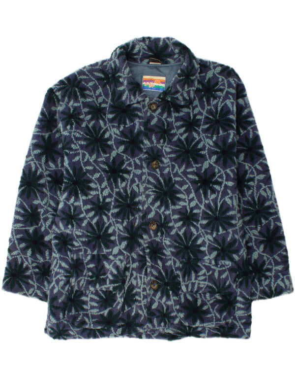 Vintage ženska vjetrovka slobodnog kroja UK 16 Veliki ljubičasti cvjetni