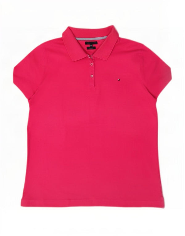Tommy Hilfiger ženska klasična polo majica UK 20 2XL ružičasti pamuk