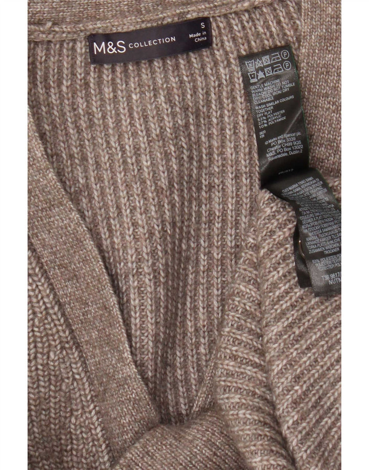 Marks & Spencer ženski preveliki džemper UK 10 Small Brown