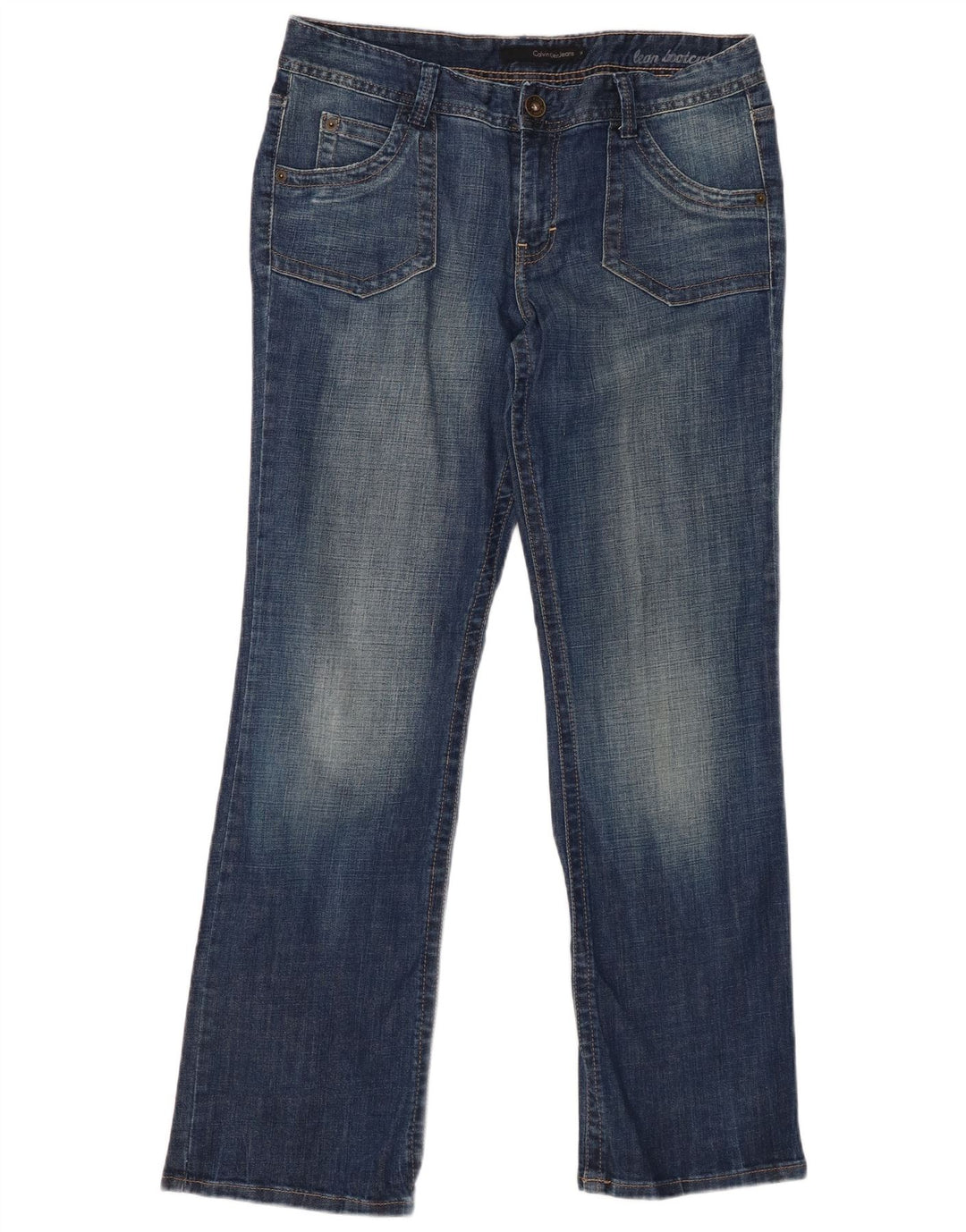 CALVIN KLEIN Ženske Bootcut traperice US 14 XL W34 L31 Plavi pamuk