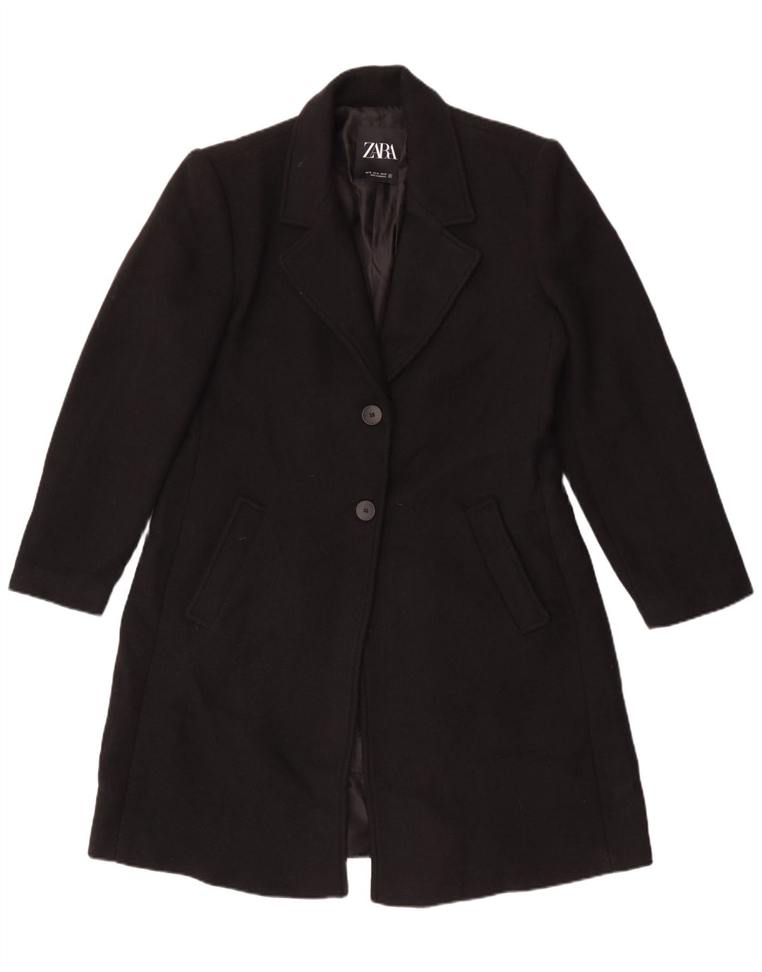 Zara ženski kaput UK 18 XL crna vuna