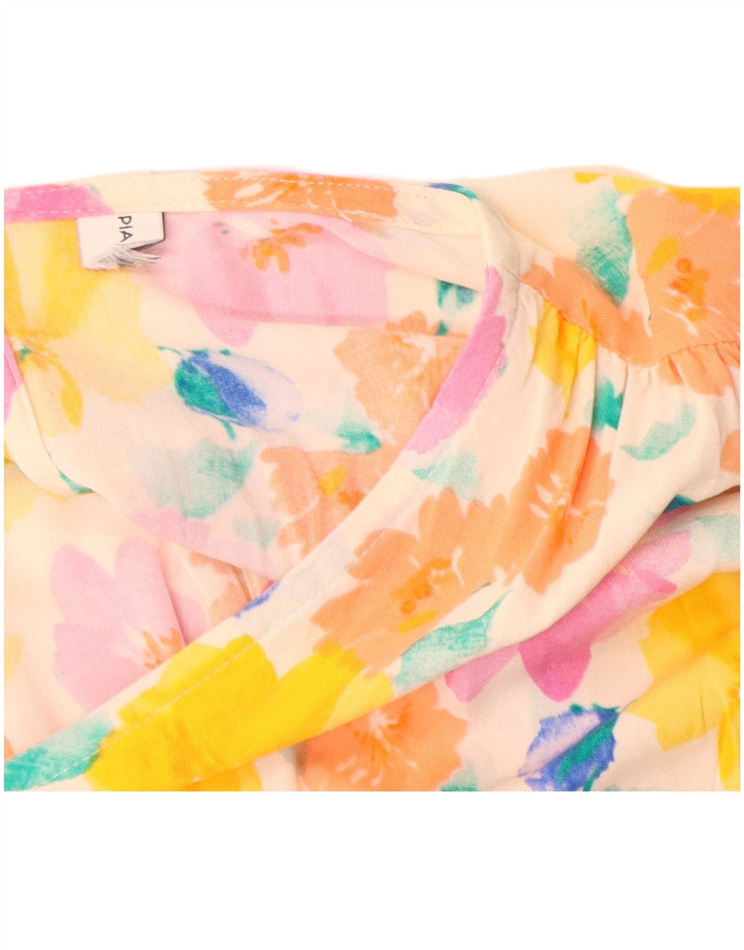 VINTAGE ženska haljina A-kroja UK 8 Mala raznobojna cvjetna haljina