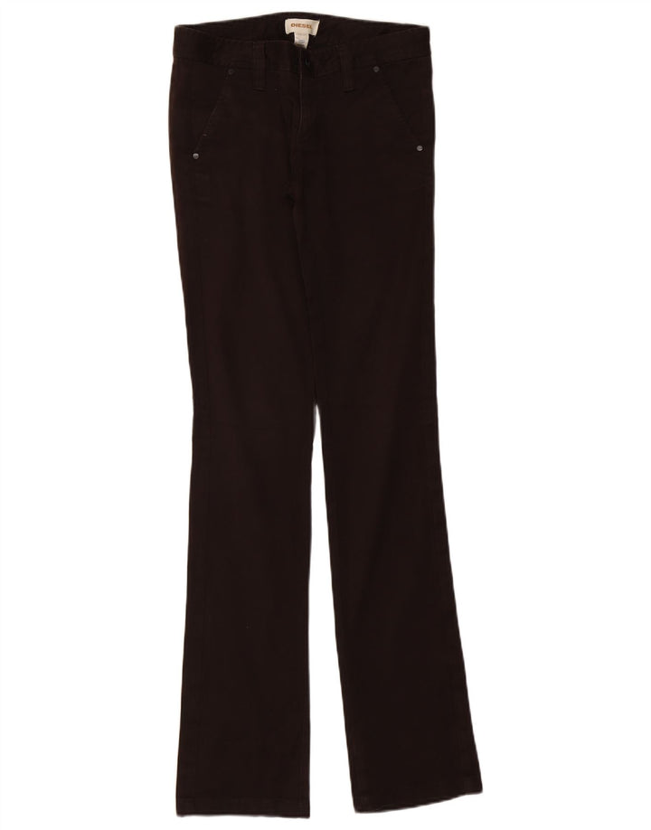 Diesel Ženske Bootcut traperice W27 L34 crni pamuk
