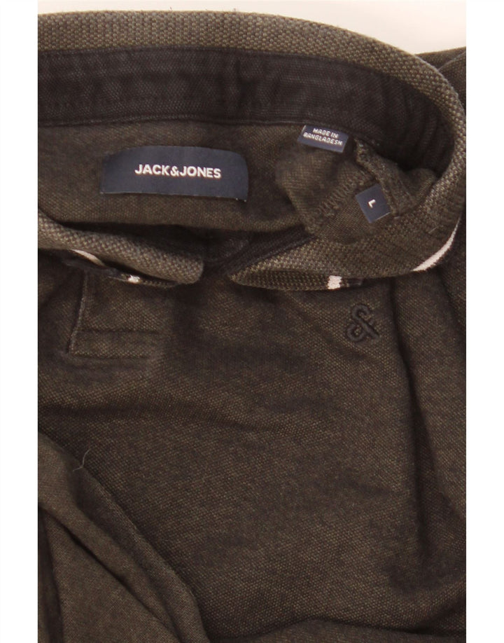 JACK & JONES Muška polo majica na velike kaki pruge