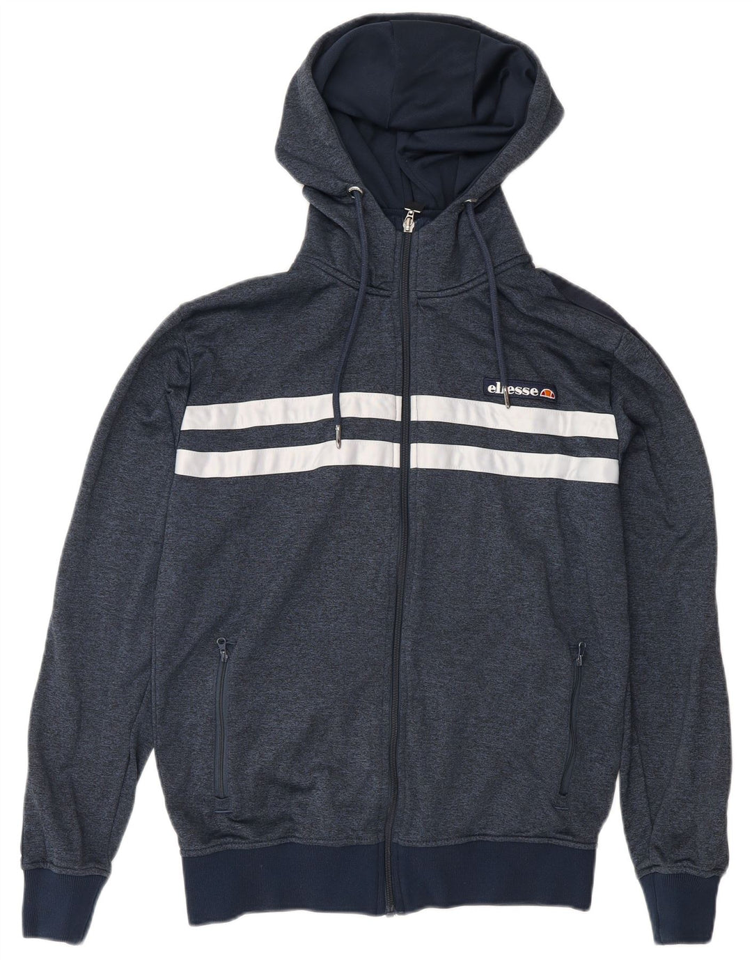 Ellesse muški pulover s kapuljačom na patentni zatvarač mali tamnoplavi blok boja