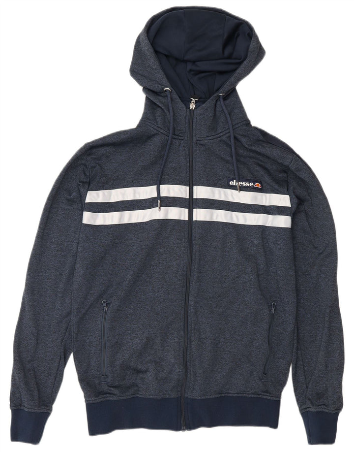 Ellesse muški pulover s kapuljačom na patentni zatvarač mali tamnoplavi blok boja