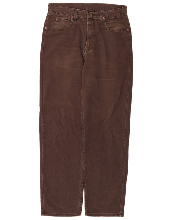 Lee Mens Kansas Straight Jeans W34 L32 Smeđi pamuk