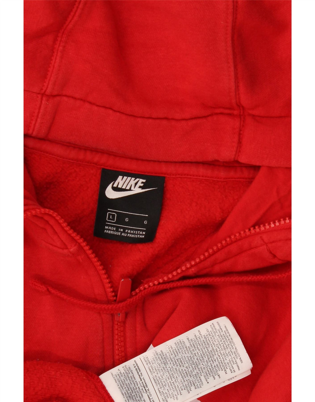 Nike muški pulover s kapuljačom na patentni zatvarač veliki crveni pamuk