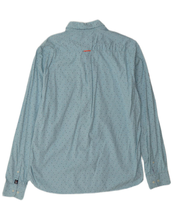 Superdry muška košulja XL plavi geometrijski pamuk
