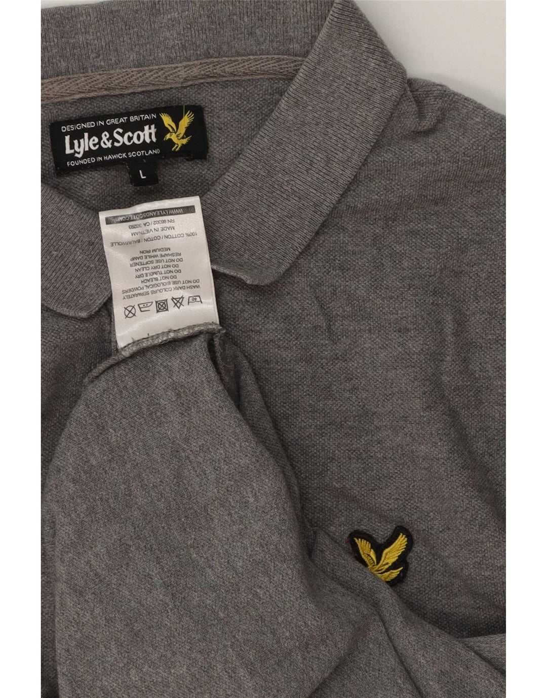 Lyle & Scott muška polo majica veliki sivi pamuk