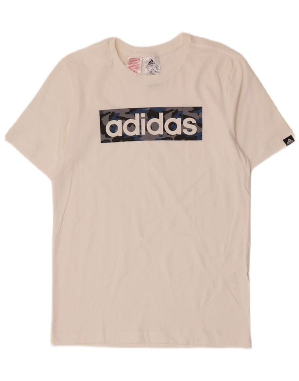 Majica s kratkim rukavima Adidas za dječake, 13-14 godina, bijeli pamuk