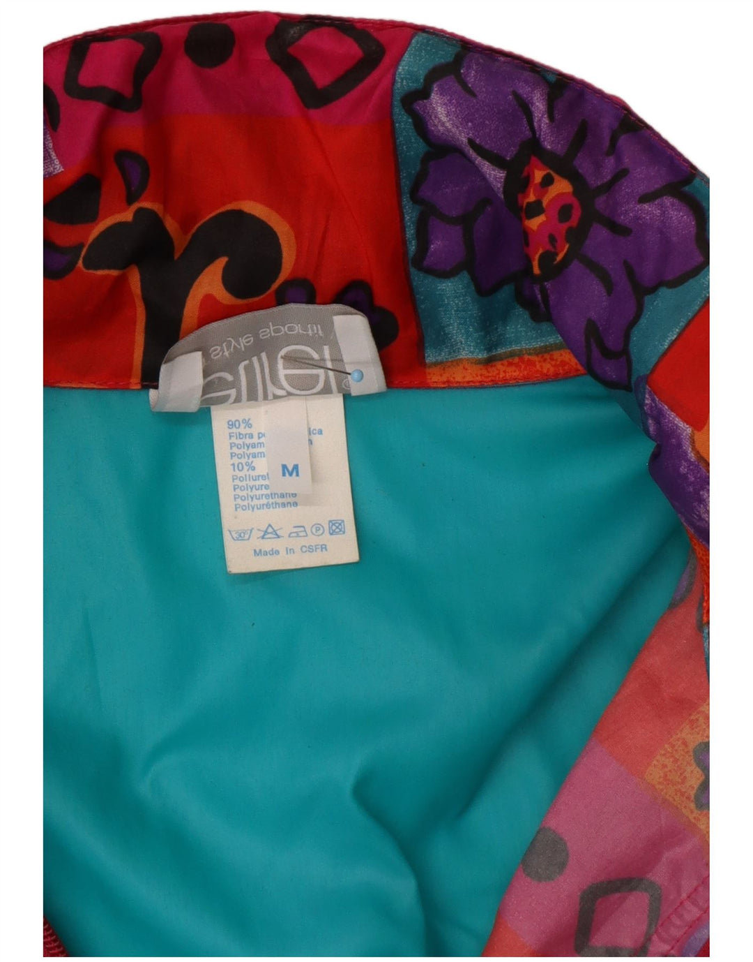 ETIREL Preveliki ženski baloner s kapuljačom UK 14 Srednje ružičasto cvjetni 80-ih