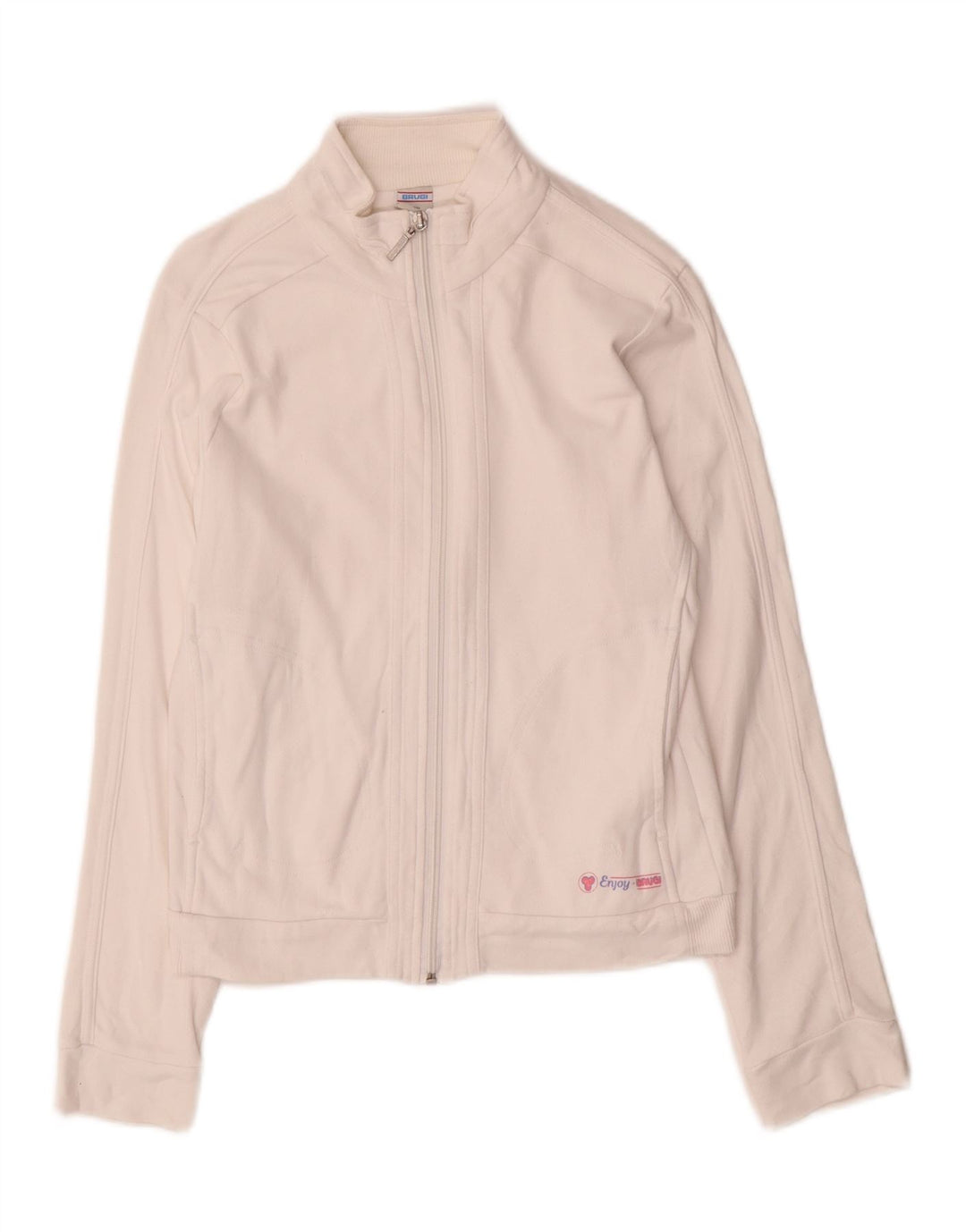 Brugi ženska gornja jakna trenirke UK 10 Mala bijela pamuk