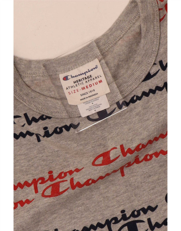Champion Heritage Graphic T-Shirt Top srednje sivi pamuk