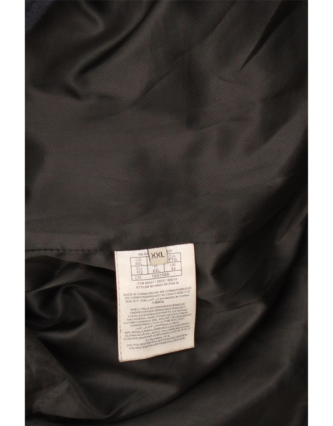 Guess muški graškasti kaput UK 44 2XL tamnoplava vuna