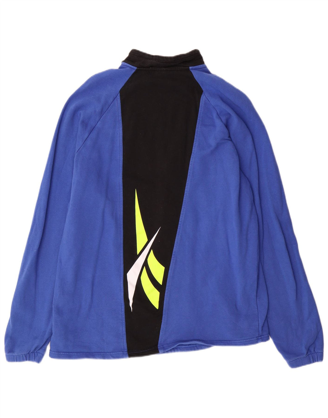 Reebok muška trenirka s 1/4 patentnim zatvaračem srednje plavi pamuk