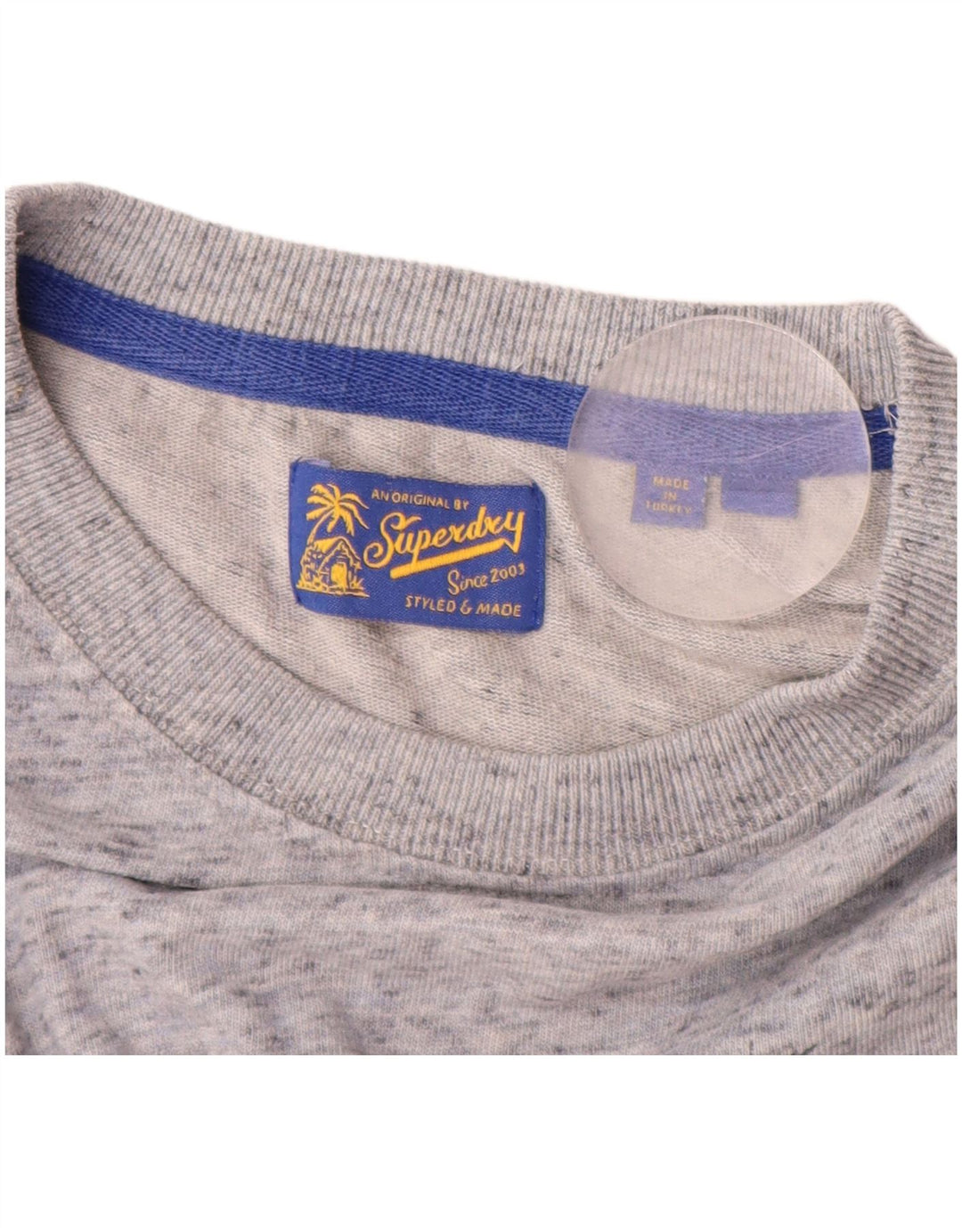 SUPERDRY muška grafička majica kratkih rukava, srednje sivi flekasti pamuk