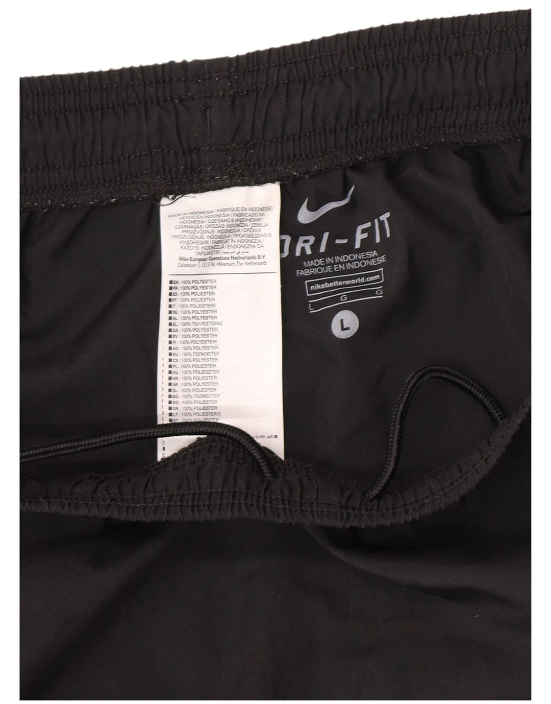 Nike Mens Ascoli Calcio 1898 Sportske kratke hlače, veliki crni poliester