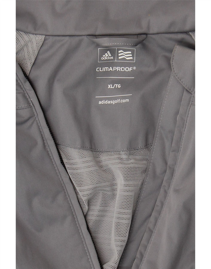 ADIDAS Mens Clima Proof Tracksuit Top Jacket XL Grey Polyester Vintage Adidas and Second-Hand Adidas from Messina Hembry 