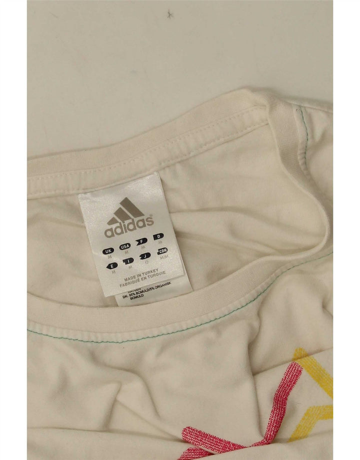 Adidas muška majica s grafičkim motivima, srednji bijeli geometrijski pamuk