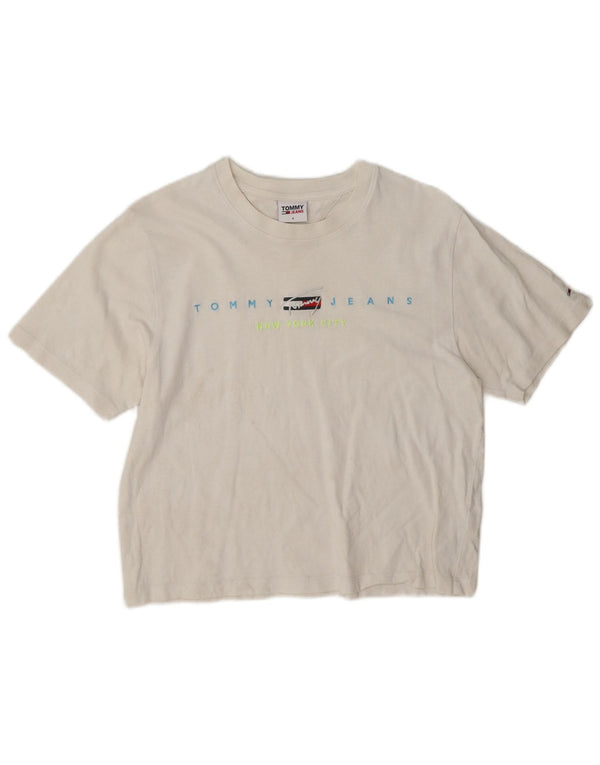 Tommy Hilfiger Ženska New York City grafička majica kratkih rukava UK 10 Small White