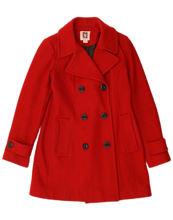 ANNE KLEIN Ženski kaput s dvostrukim kopčanjem UK 10 Small Red