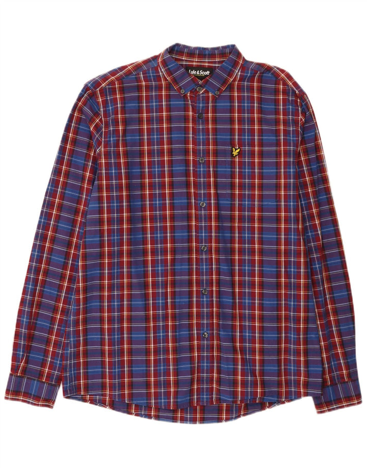 Lyle & Scott muška košulja XL plavi karirani pamuk
