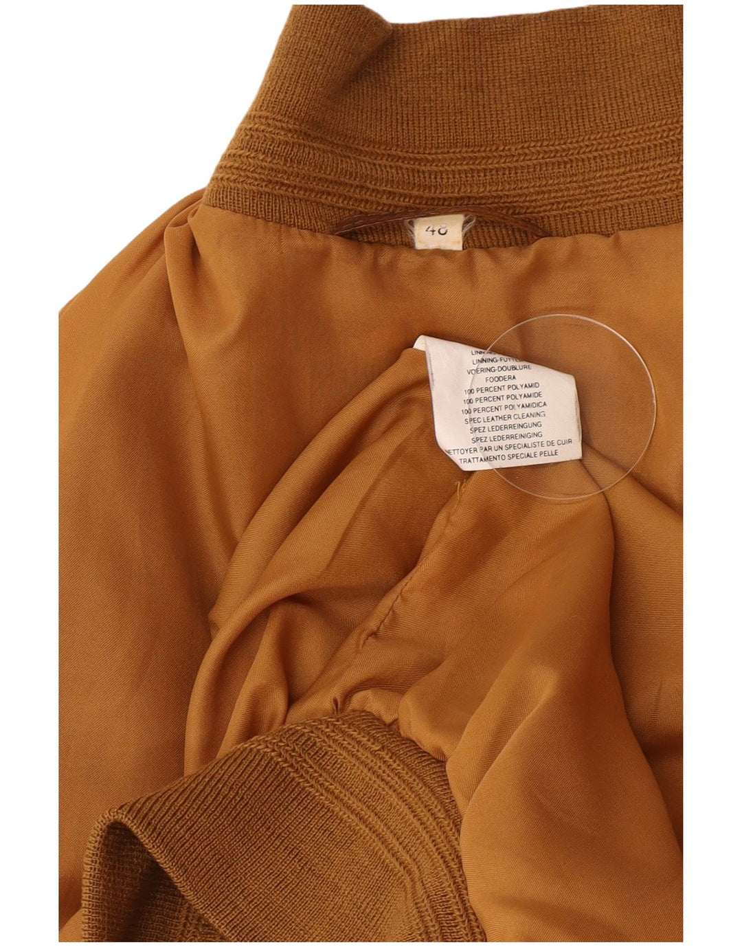 Vintage muška bomber jakna od brušene kože IT 48 srednje smeđe kože