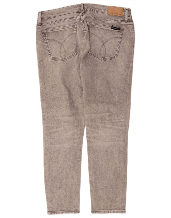 Ženske skraćene traperice Calvin Klein W31 L25 sivi pamuk