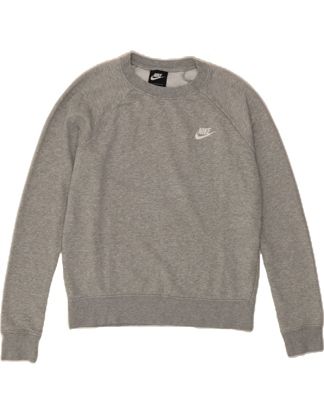 NIKE Womens Oversized Sweatshirt Jumper UK 10 Small Grey Cotton Vintage Nike and Second-Hand Nike from Messina Hembry 