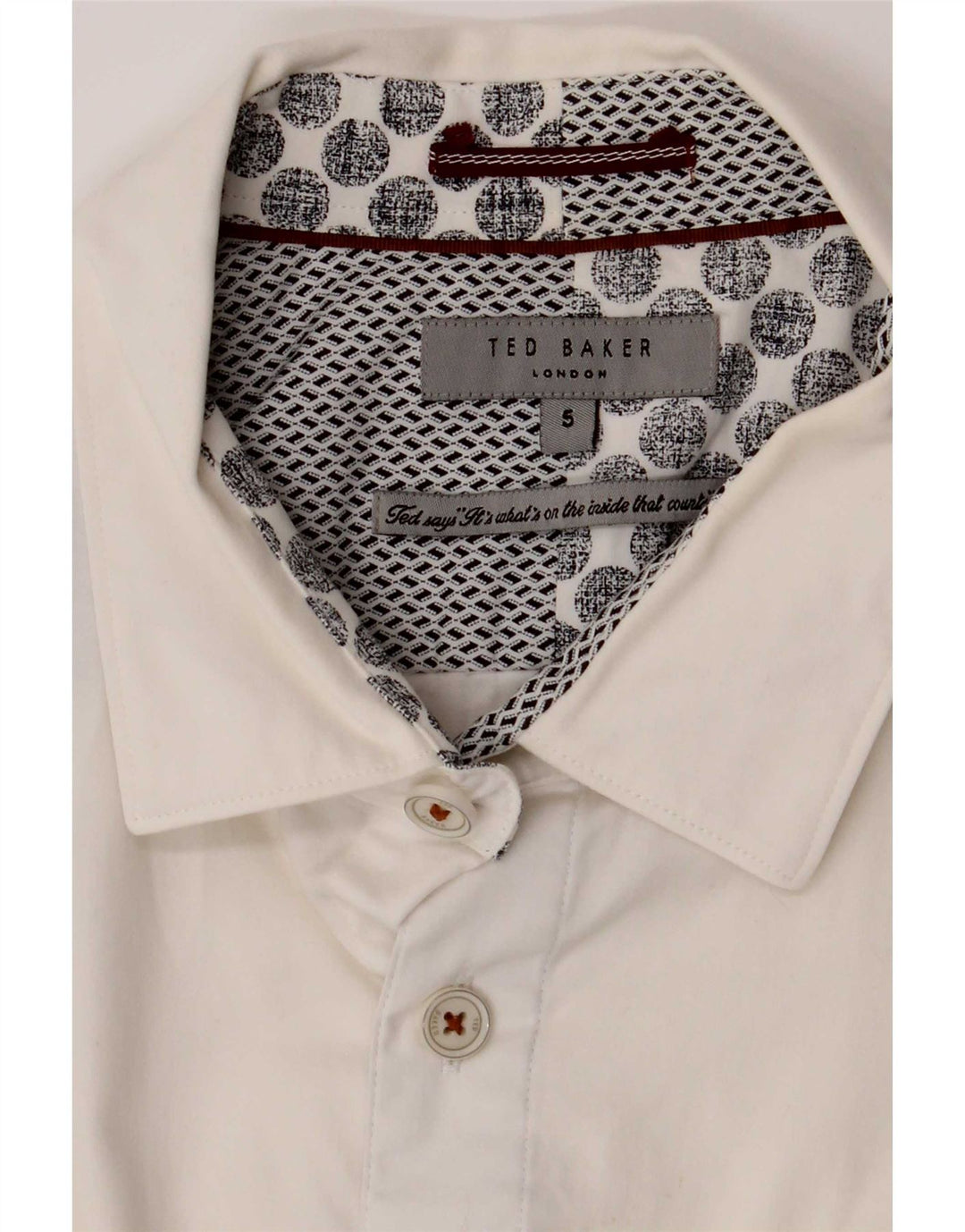 Muška košulja Ted Baker, veličina 5 XL, bijeli pamuk